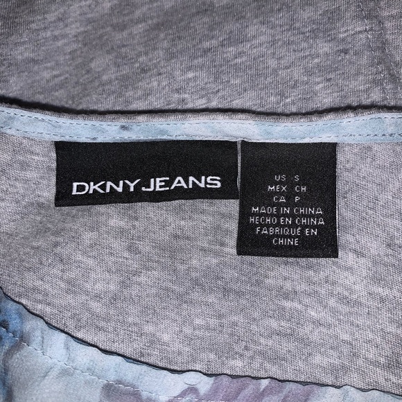 DKNY Jeans Sea floral Crossover Back Top - Picture 5 of 6